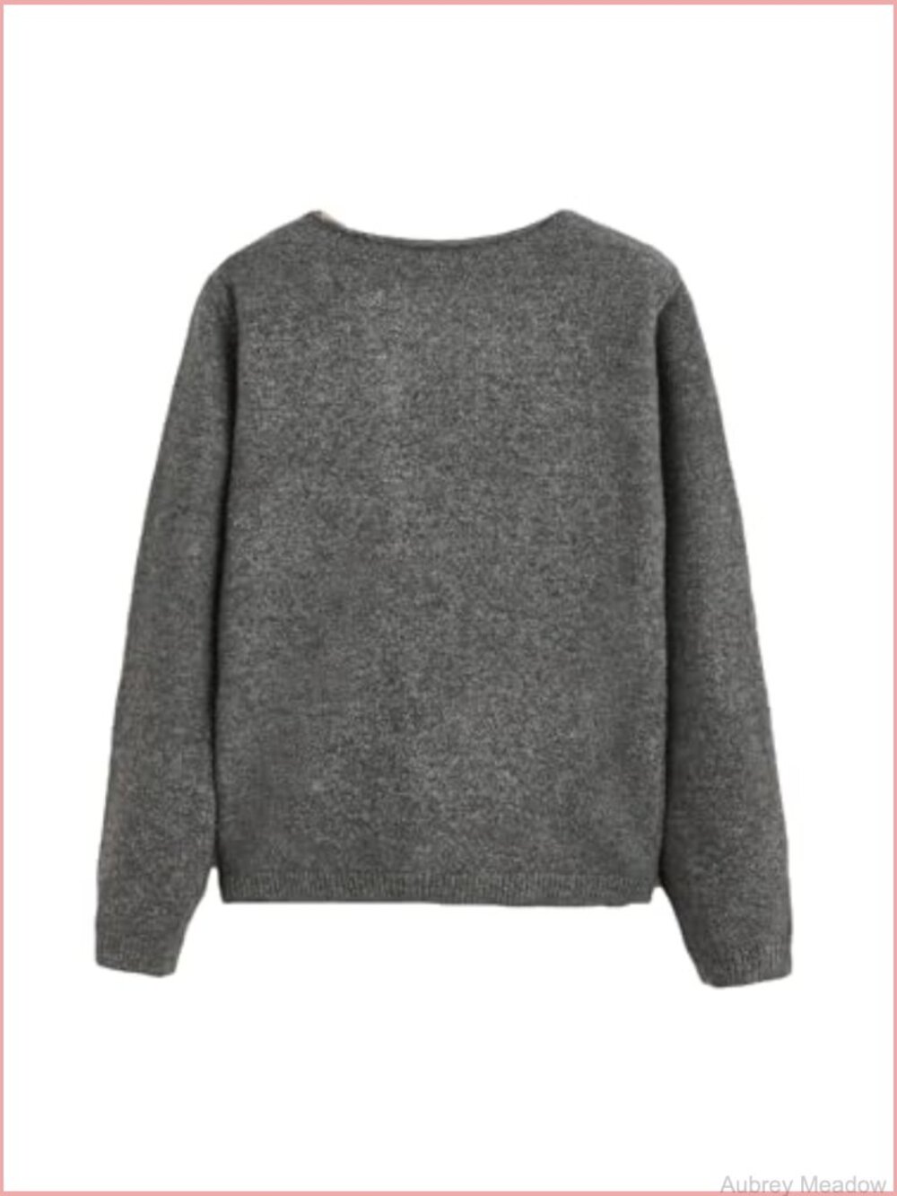 Asymmetrical Button Down Cardigan Long Sleeve Crewneck Knitted Sweater Trendy - Picture 2 of 4